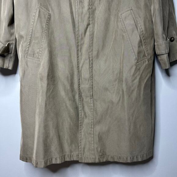 Vintage LRL Ralph Lauren Men's Tan Trench Coat Size 44R Removable Liner Overcoat - Picture 8 of 14